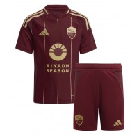 Camiseta AS Roma Bryan Cristante #4 Primera Equipación para niños 2024-25 manga corta (+ pantalones cortos)